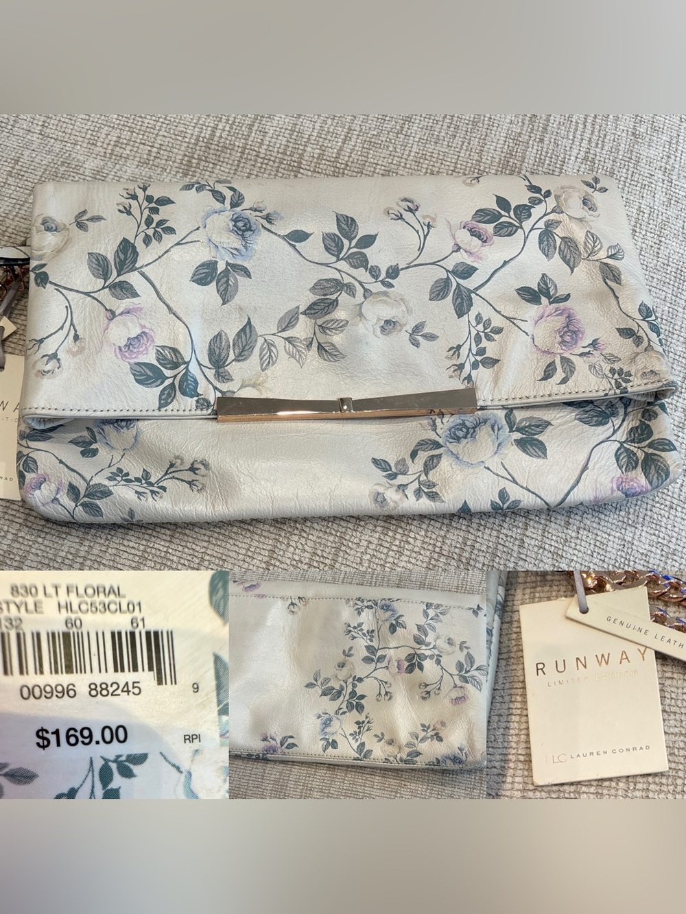Lauren Conrad Floral Fold-Over Clutch